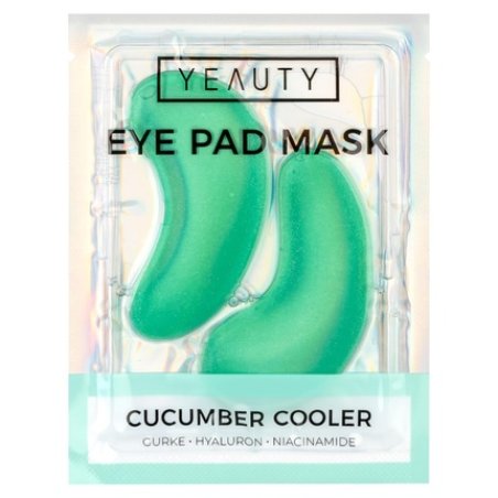 YEAUTY Cucumber Cooler Eye Pad Mask with Cucumber Extract, Hyaluronic Acid, Niacinamide - Moisturizing and Smoothing