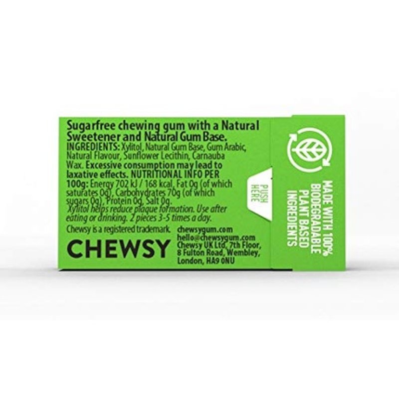 Chewsy Natural Spearmint Plant-based Plastic-free Gums 15g