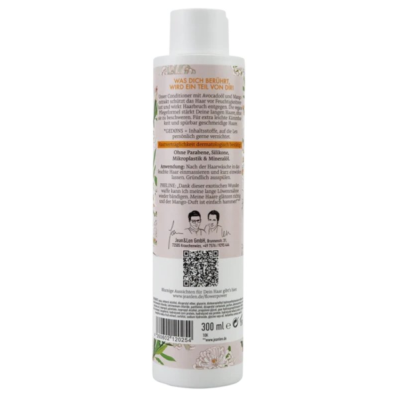 Jean&Len Nutri Care Mango & Avocado Conditioner for Long & Damaged Hair 300ml