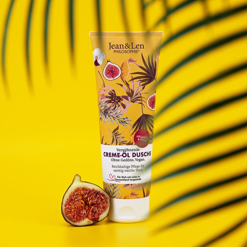 Jean & Len Pampering Cream Shower Oil with Argan Oil and Fig