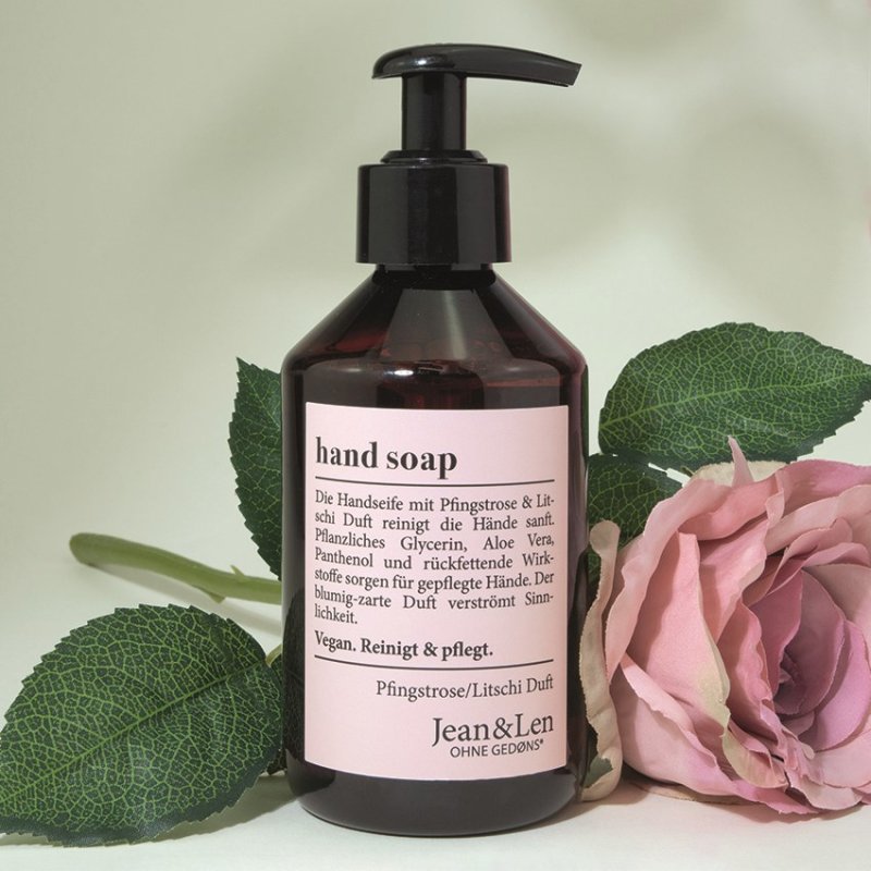 Jean & Len Hand and Body Wash Floral Scented Peony and Fruity Litchi Sustainable 250ml