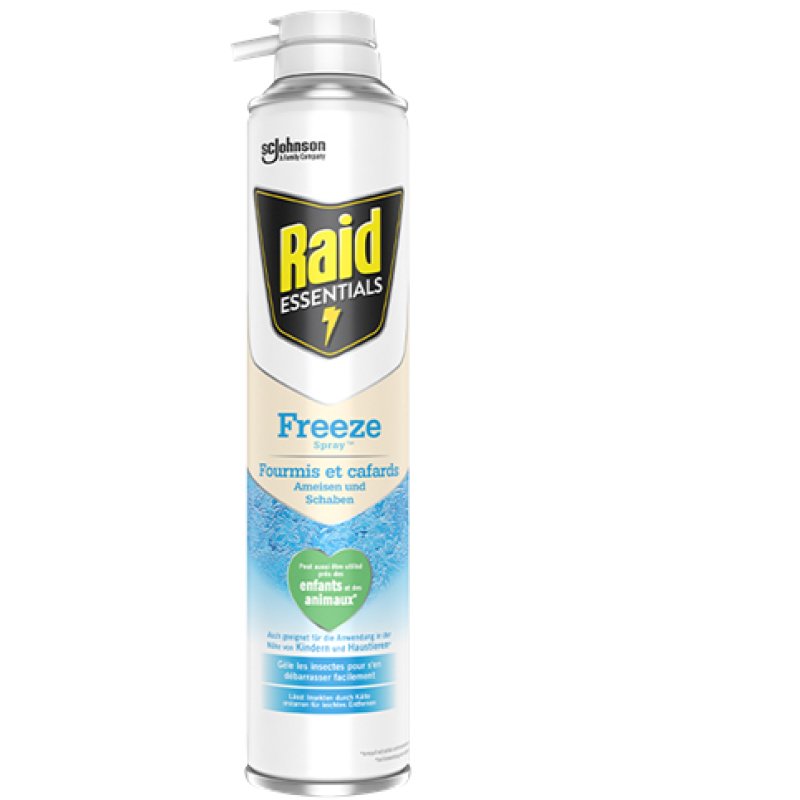 Raid Essentials Freeze Spray Insecticide-Free Aerosol for Crawling Insects 350ml
