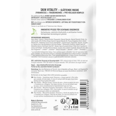 Sante Naturkosmetik Skin Vitality Smoothing Mask Revitalizing