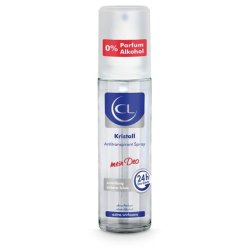 CL Crystal Antiperspirant for Strong Sweating 75ml Anti Perspirant Spray Provides 24 Hour Protection for Sensitive Skin
