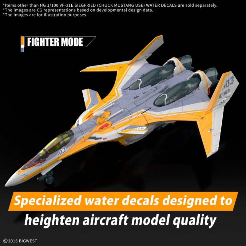 MACROSS - HG 1/100 VF-31E Siegfried Water Decals - Model Kit