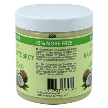 Yari 100% Raw Natural Shea Butter & Coconut Oil 250ml