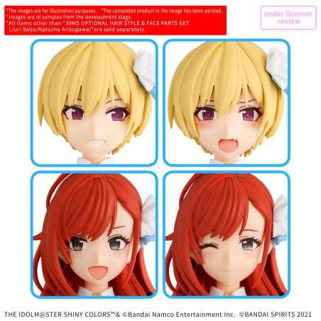 30MS - Option hair style & Face parts Set (Juri / Natsuha) - Model Kit