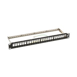 Tripp Lite N062-024-KJ-SH 24-Port 1U Rack-Mount Shielded Blank Keystone/Multimedia Patch Panel, RJ45 Ethernet, USB,