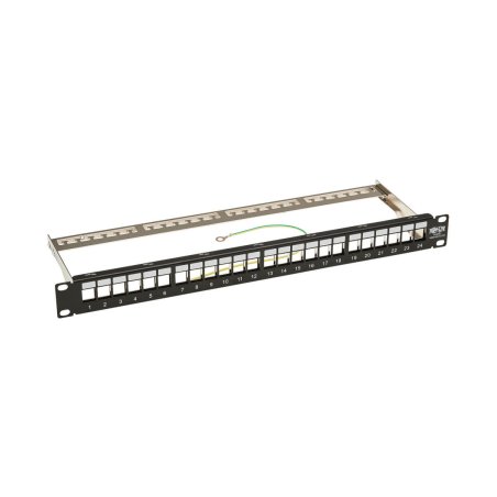24-PORT BLANK 1U RACK PATCH PANEL