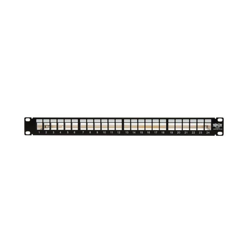24-PORT BLANK 1U RACK PATCH PANEL