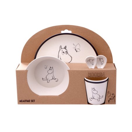 Moomin - 100% Melamine 5 Pcs Package (Plate, Bowl, Tumbler, 2 Spoons) (800037)