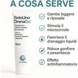 Pro Pharma Solouno Vasotonic Drenagel Lymphatic Drainage Gel with Diosmin Emollient