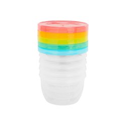 Badabulle B004304 pot pour bébé alimentaire Bleu, Rose, Transparent, Jaune