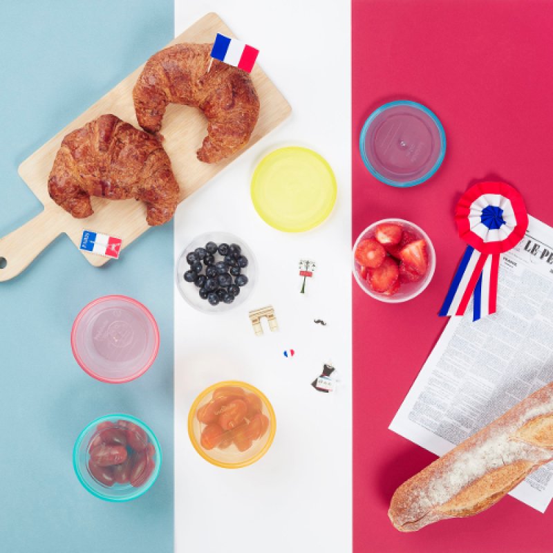 Badabulle B004304 pot pour bébé alimentaire Bleu, Rose, Transparent, Jaune