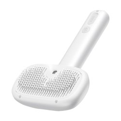 Rojeco hair grooming brush with steam function (white)