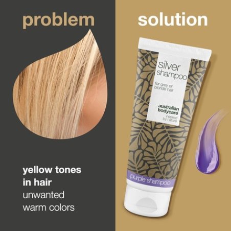 Silver Shampoo Eliminates Yellow Tones in Blonde and Grey Hair for a Cooler Look