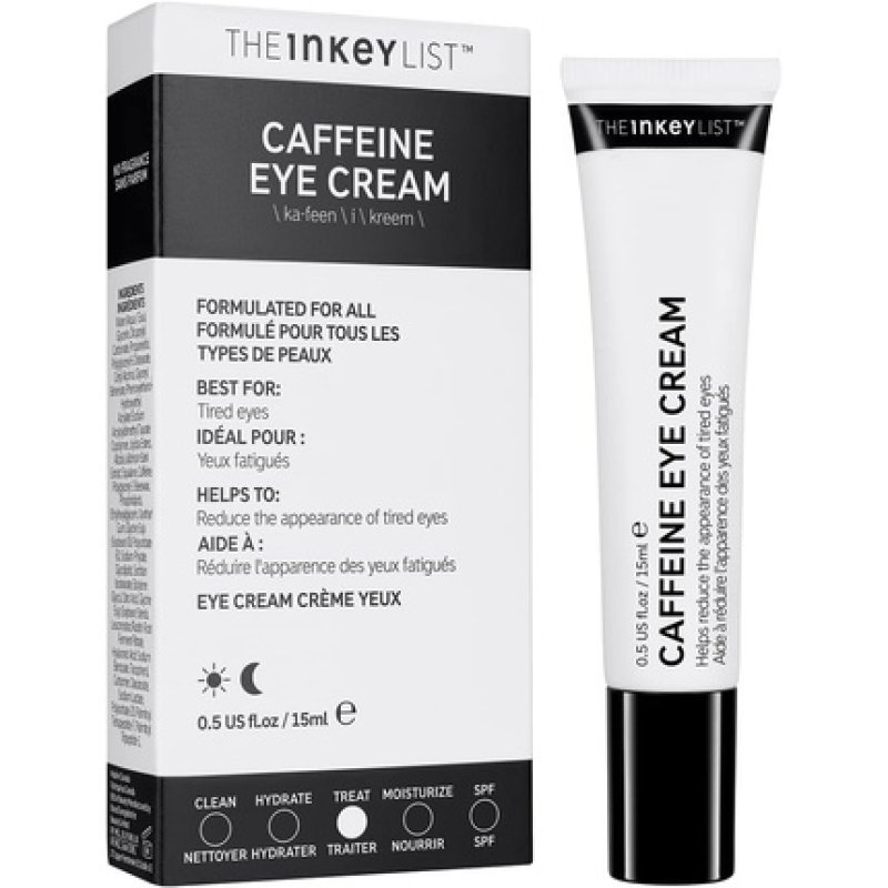 The INKEY List Caffeine Eye Cream Helps Dark Circles and Tired Eyes 15ml