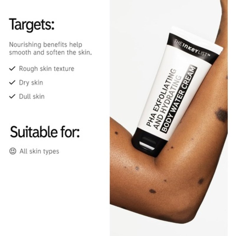 The Inkey List PHA Body Water Cream 150ml Ultimate 2-in-1 Moisturiser