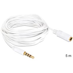 DeLOCK 3.5mm 5m câble audio 3,5mm Blanc