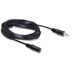 DeLOCK 3.5mm - 3.5mm, 5m câble audio 3,5mm Noir