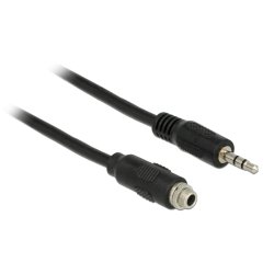 DeLOCK 1m, 2x3.5mm câble audio 3,5mm Noir