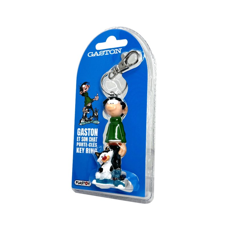 Gaston Lagaffe - Porte-clés Gaston et son Chat