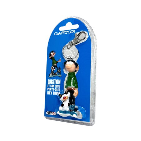 Gaston Lagaffe - Porte-clés Gaston et son Chat