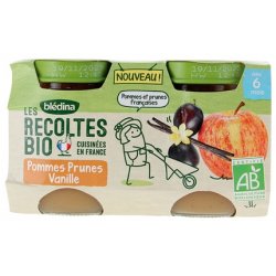 Bledina Les Recoltes Fruit Puree Apple Plum Vanilla