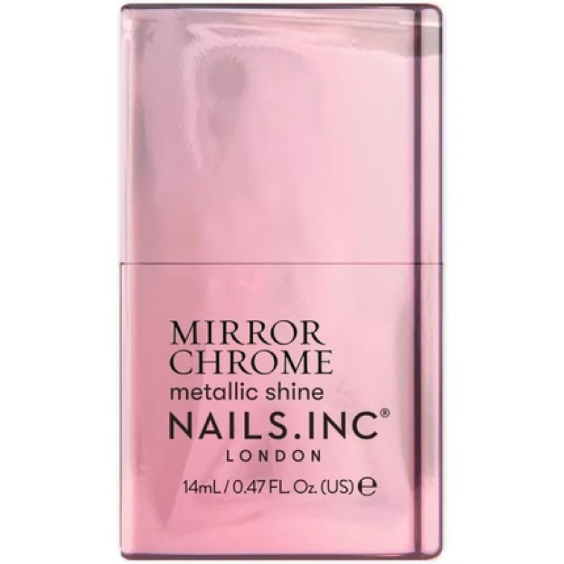 Nails Inc You're Being Chromatic Pink Metallic Mirror Chrome No Chip Long
