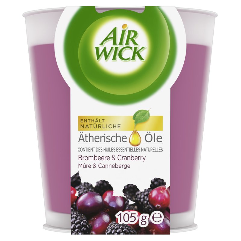 Air Wick 8145665 bougie en cire Rond Mûre, Airelle, Fruité Rose 1 pièce(s)