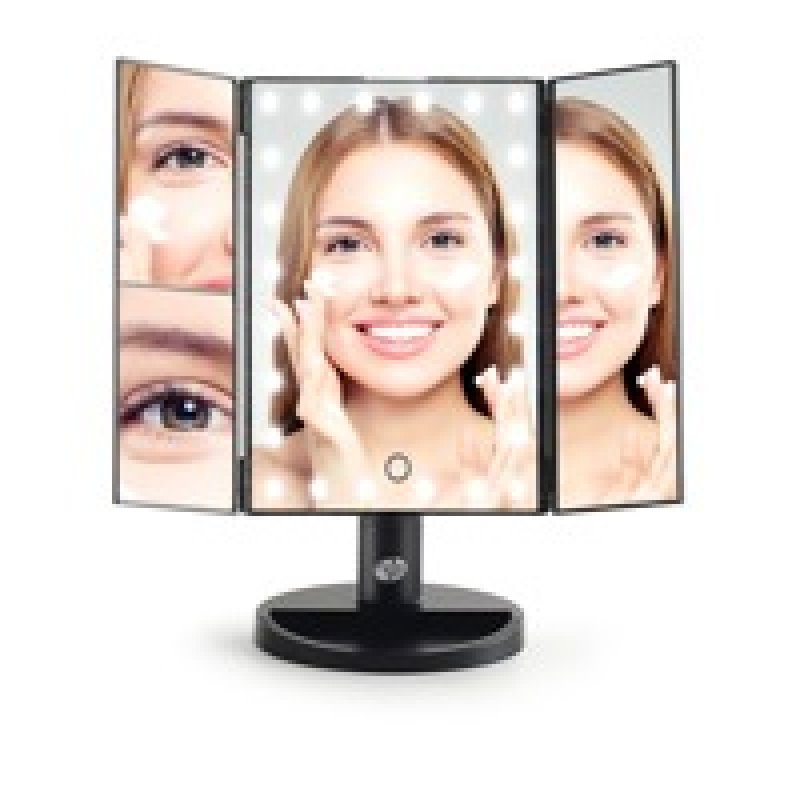 Rio MMFD makeup mirror Freestanding Round Black, Silver