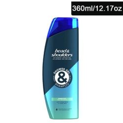 Head & Shoulders Sensitive Anti-Dandruff Shampoo Shower Gel for Hair, Body, and Face 360ml