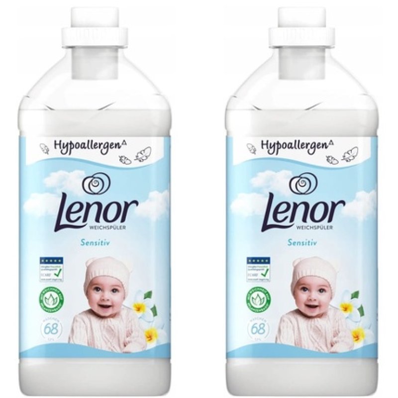 Procter & Gamble Lenor Fabric Softener 2x 17 Liters 68 Washes Sensitive