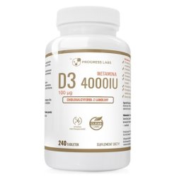 Progress Labs Vitamin D3 4000 Units Dietary Supplement - 240 Tablets