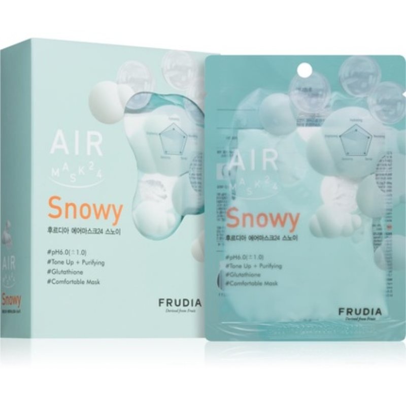 Frudia AIR Snowy sheet mask - 10x25 ml - for unifying skin tone