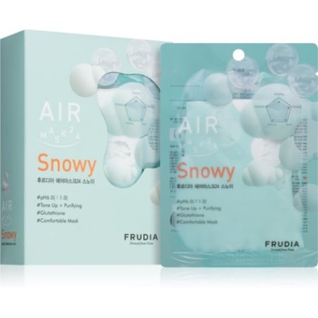 Frudia AIR Snowy sheet mask - 10x25 ml - for unifying skin tone