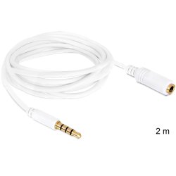 DeLOCK 3.5mm 2m câble audio 3,5mm Blanc