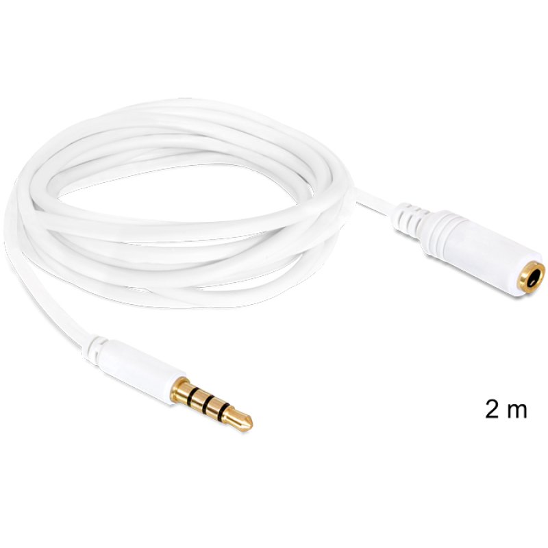 DeLOCK 3.5mm 2m câble audio 3,5mm Blanc