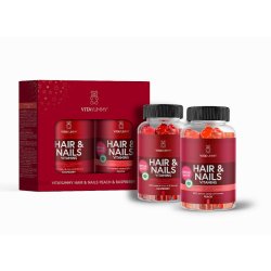 VitaYummy Gift Box 1 x Hair & Nails Raspberry 60 stk. and 1 x Hair & Nails Peach 60 stk.