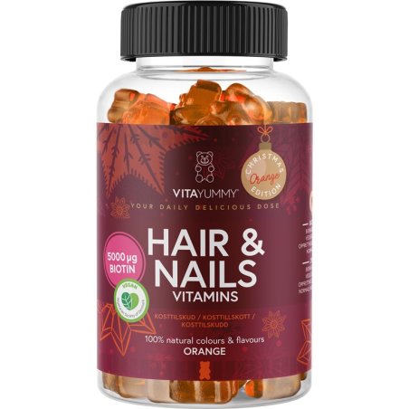 VitaYummy Hair & Nails (Orange) - 60 stk. (Christmas Edition 2025)