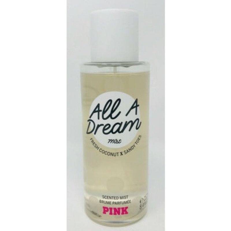 Victoria's Secret Pink All A Dream Fragrance Mist Body Spray 8.4 fl Coconut