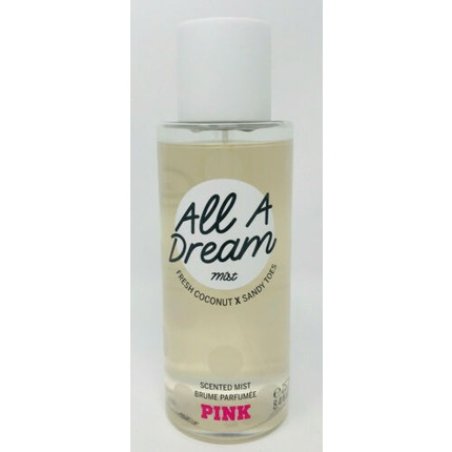 Victoria's Secret Pink All A Dream Fragrance Mist Body Spray 8.4 fl Coconut