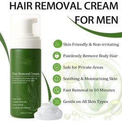 Man Hair Removal Cream with Natural Aloe Vera - Quick and Gentle Hair Remover
