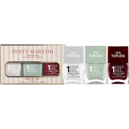 Nails Inc It's Topless Gellike Dirty Martini Nail Polish Trio 4-in-1 Base