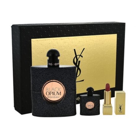 Yves Saint Laurent Black Opium Gift Set - Eau De Parfum Spray 90ml Rouge Pur Couture Mini Lipstick 70 1.3g Mini