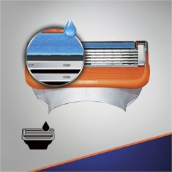 Gillette Fusion5 Razor Blades for Men with 5 Anti-Friction Blades 6 Refills