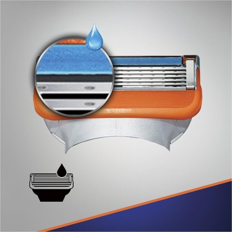 Gillette Fusion5 Razor Blades for Men with 5 Anti-Friction Blades 6 Refills
