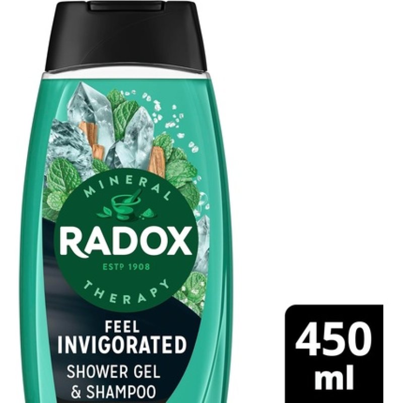 Radox Mineral Therapy Feel Invigorated 2in1 Shower Gel & Shampoo for Men