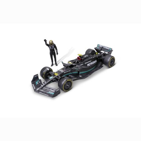 BBURAGO 1/24 Racing - Mercedes Amg W14E Sf 2023 Figurine Pilote Hamilton