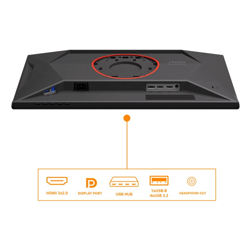 AOC G4 25G4KUR écran plat de PC 62,2 cm (24.5") 1920 x 1080 pixels Full HD LED Noir, Rouge